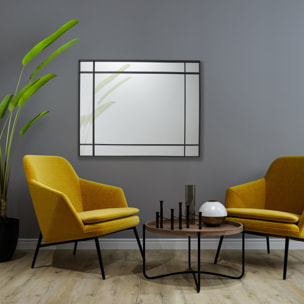 Miroir Rectangle Art Deco Noir