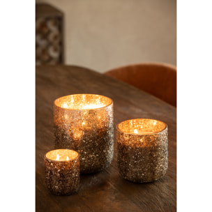 J-Line bougie parfumée Luxuria - Cookie Crunch - verre - bronze - large - 80H