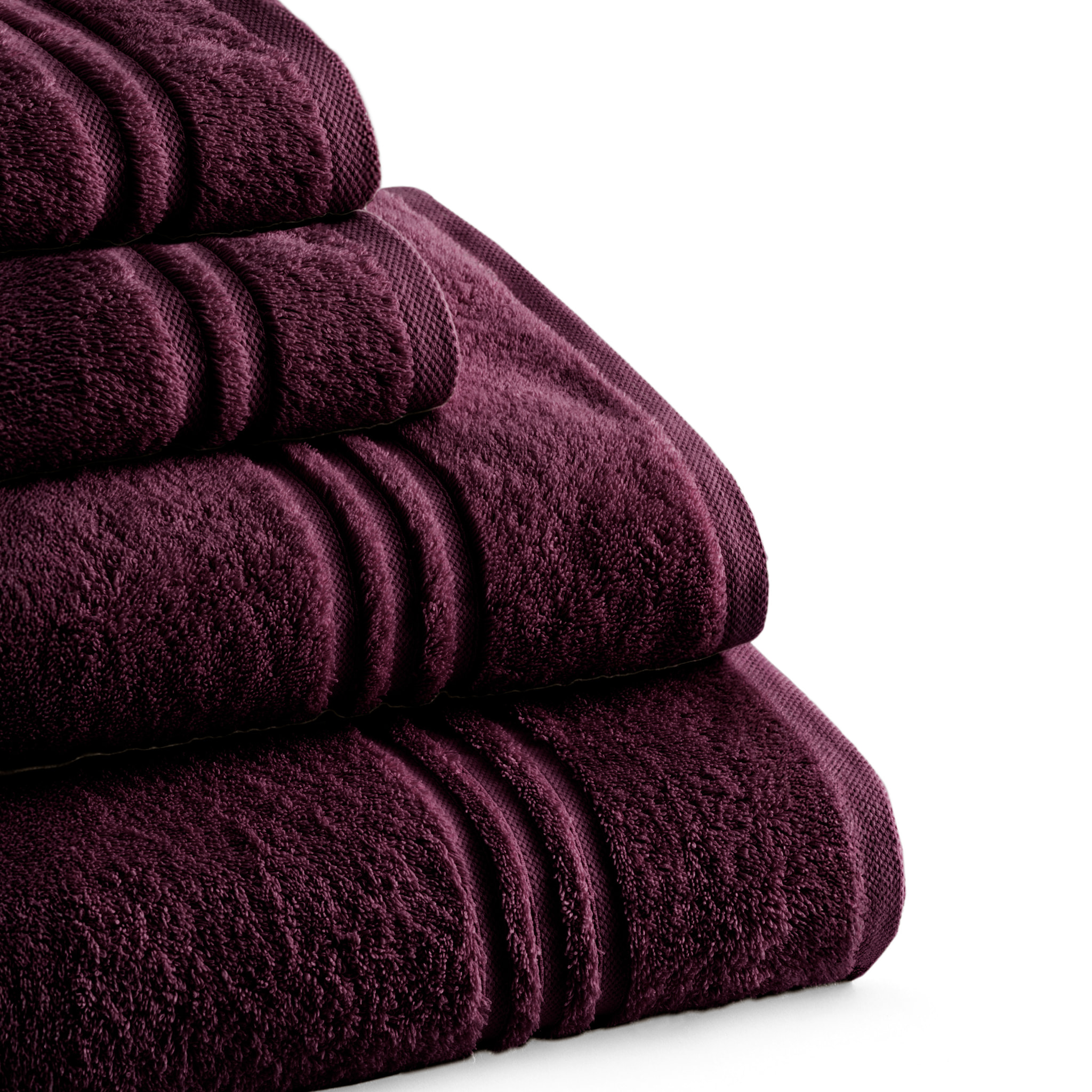 Set de serviettes éponge 100% Coton Éponge Peigné - 700 g/m2 VIOLET