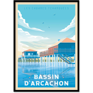 Affiche - Bassin d'Arcachon - Olahoop Travel Posters
