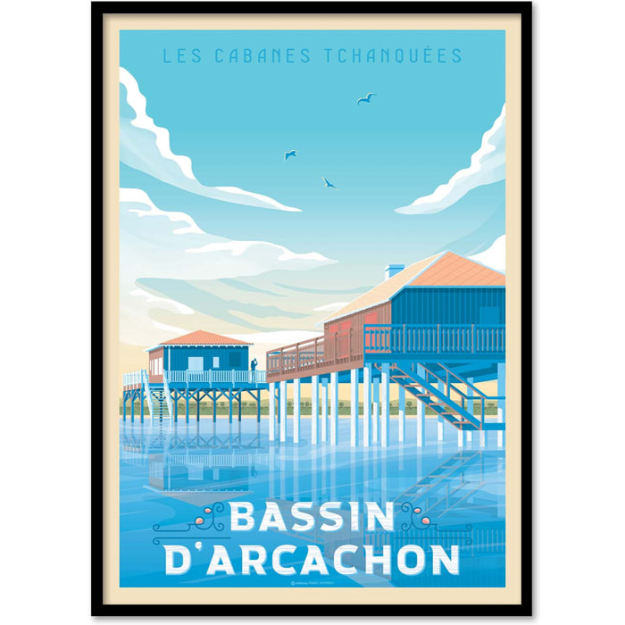 Affiche - Bassin d'Arcachon - Olahoop Travel Posters