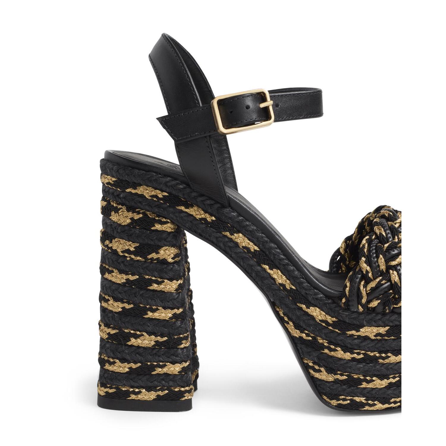 Sandalia en piel con tacón de 13 cm