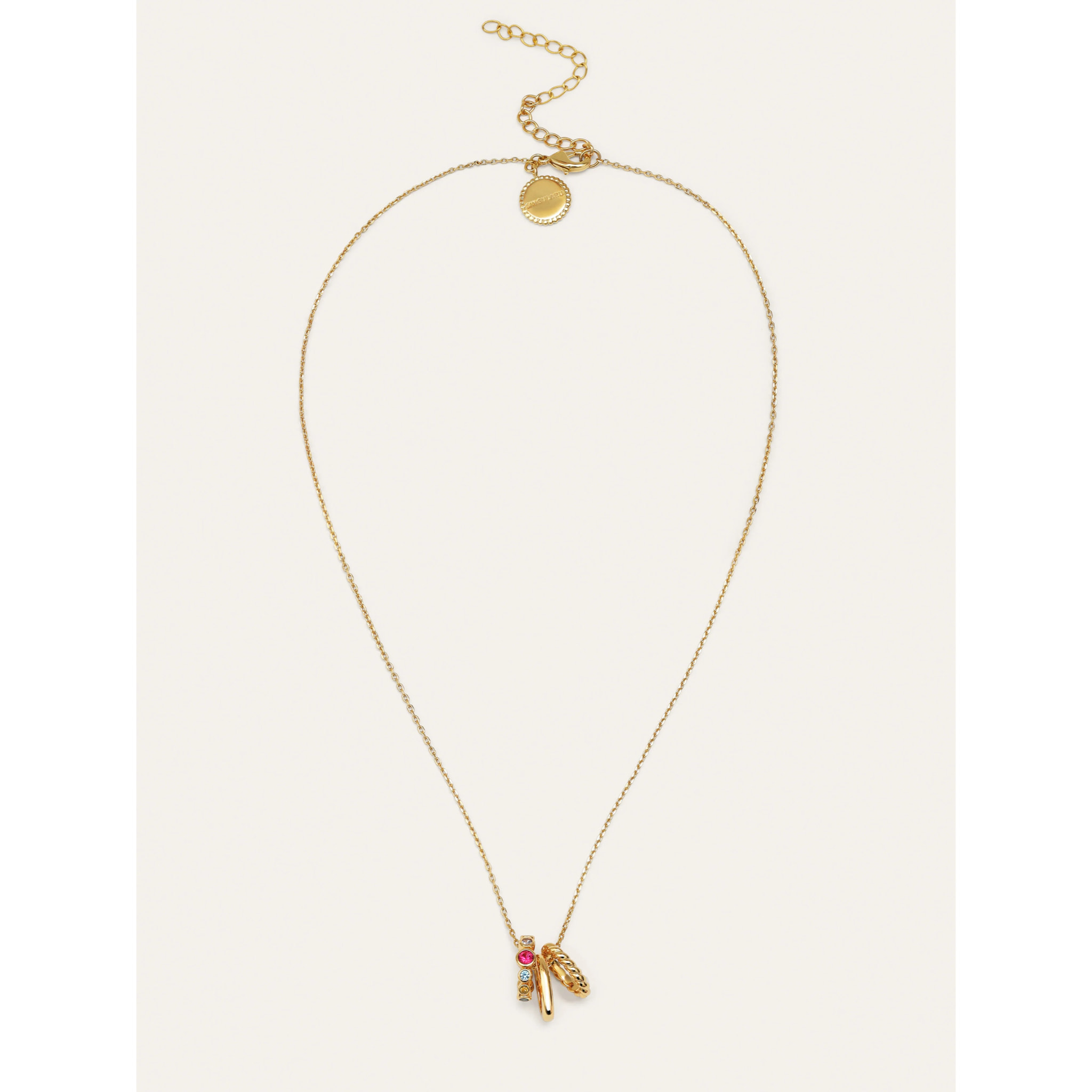 Collar Pebble Family Colors Baño Oro