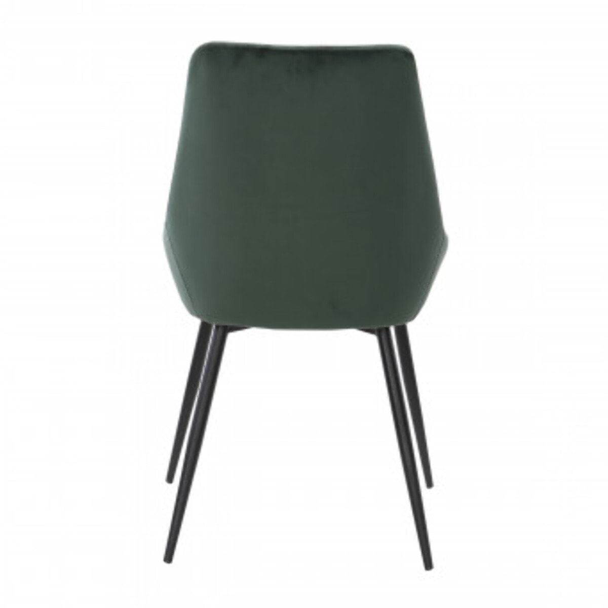 Chaise en velours avec piètement métal noir - MONDO