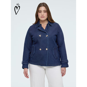 Fiorella Rubino - Giacca in denim doppiopetto - Blu