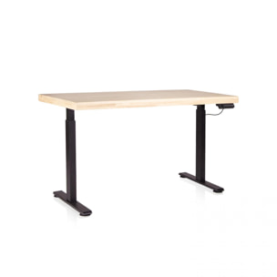 Mesa de estudio elevable Motion 140 Negro - Roble