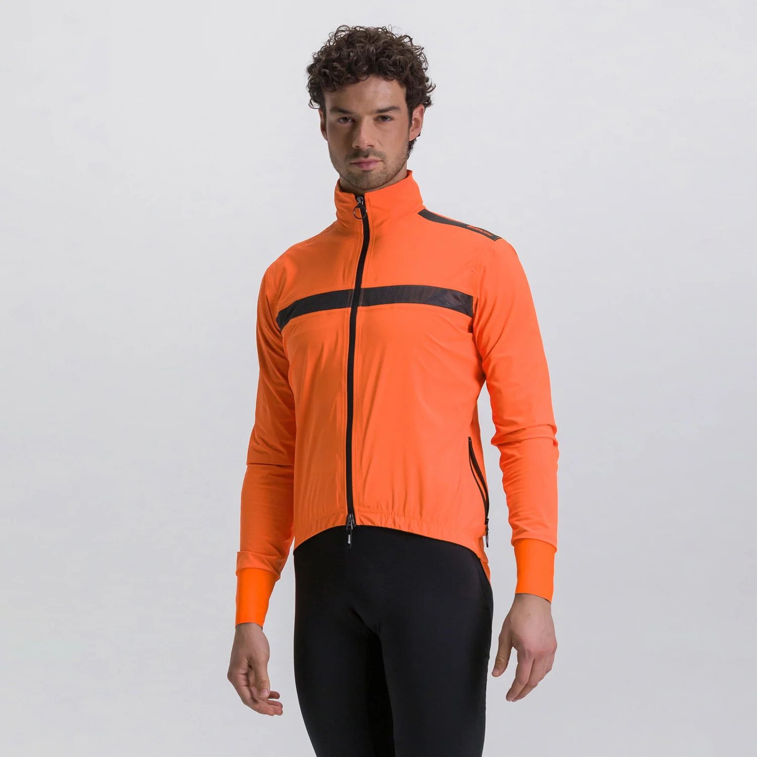 Guard Neos Men's Jacket With Hood - Orange-fluorescent - Orange-fluorescent