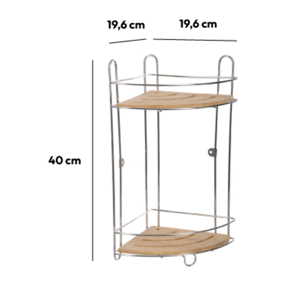 Étagère d'angle 2 niveaux Venterra Bambou