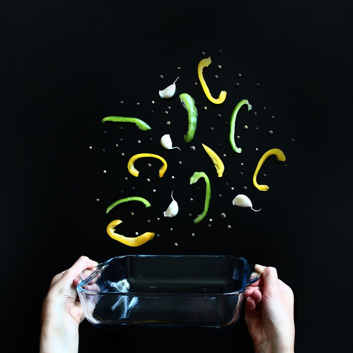 Lot de 2 plats à four carré en verre 22cm et 28cm CRISTAL