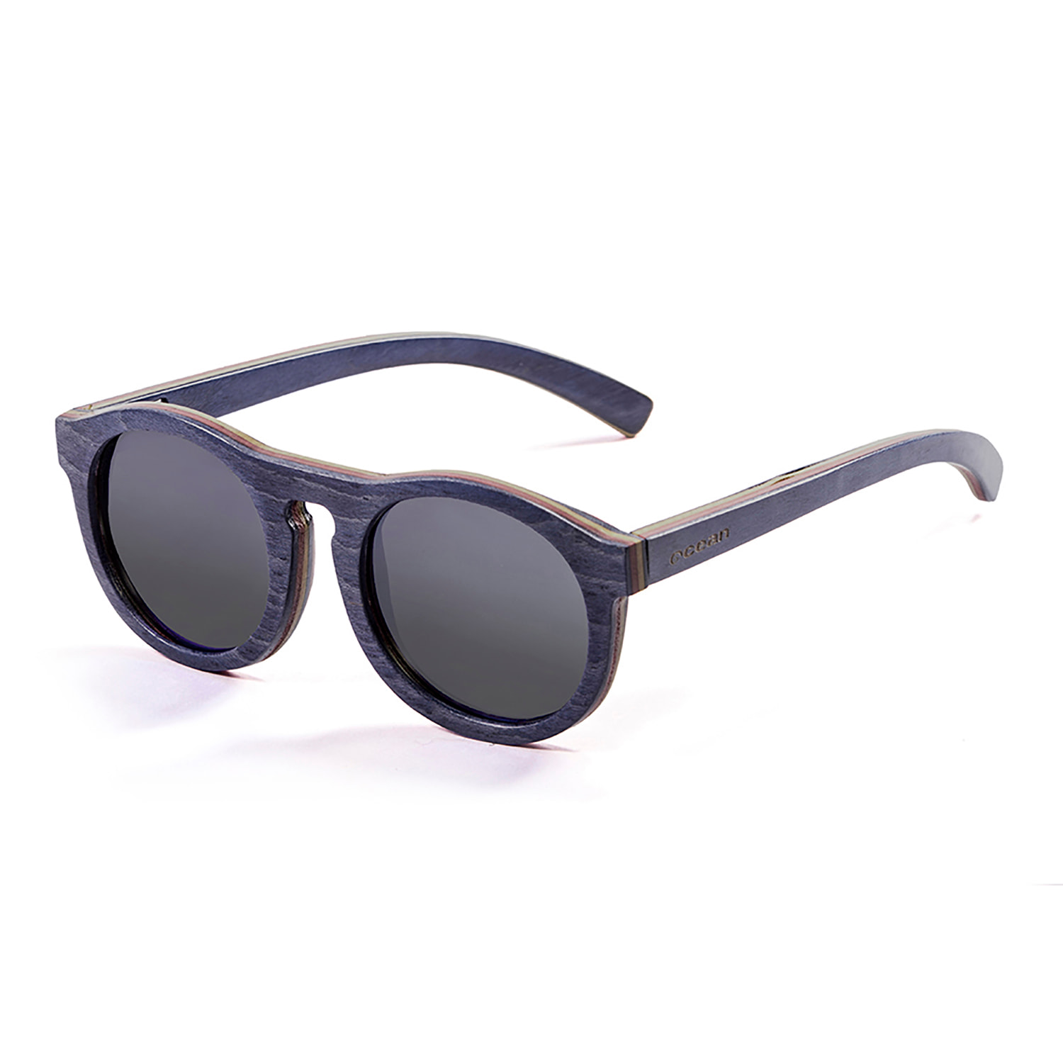 Gafas de sol OCEAN FIJI - De madera azul skate y / Revo azul