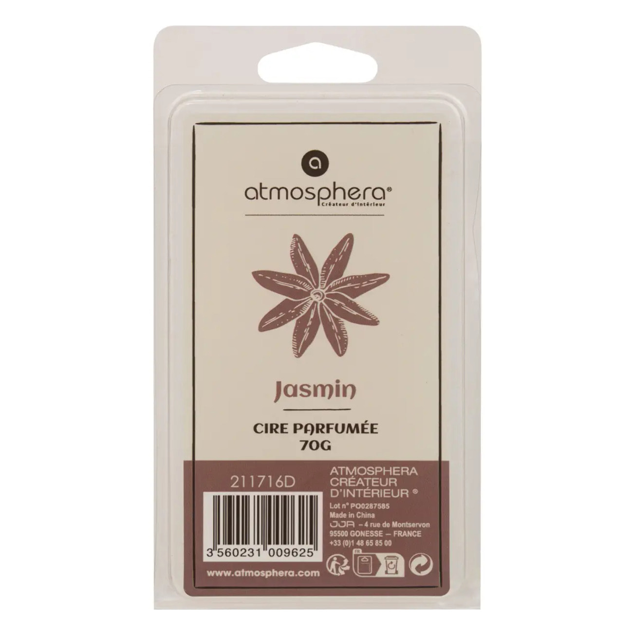 Cire parfumée Laura ivoire L5,5xp2xH10,2cm