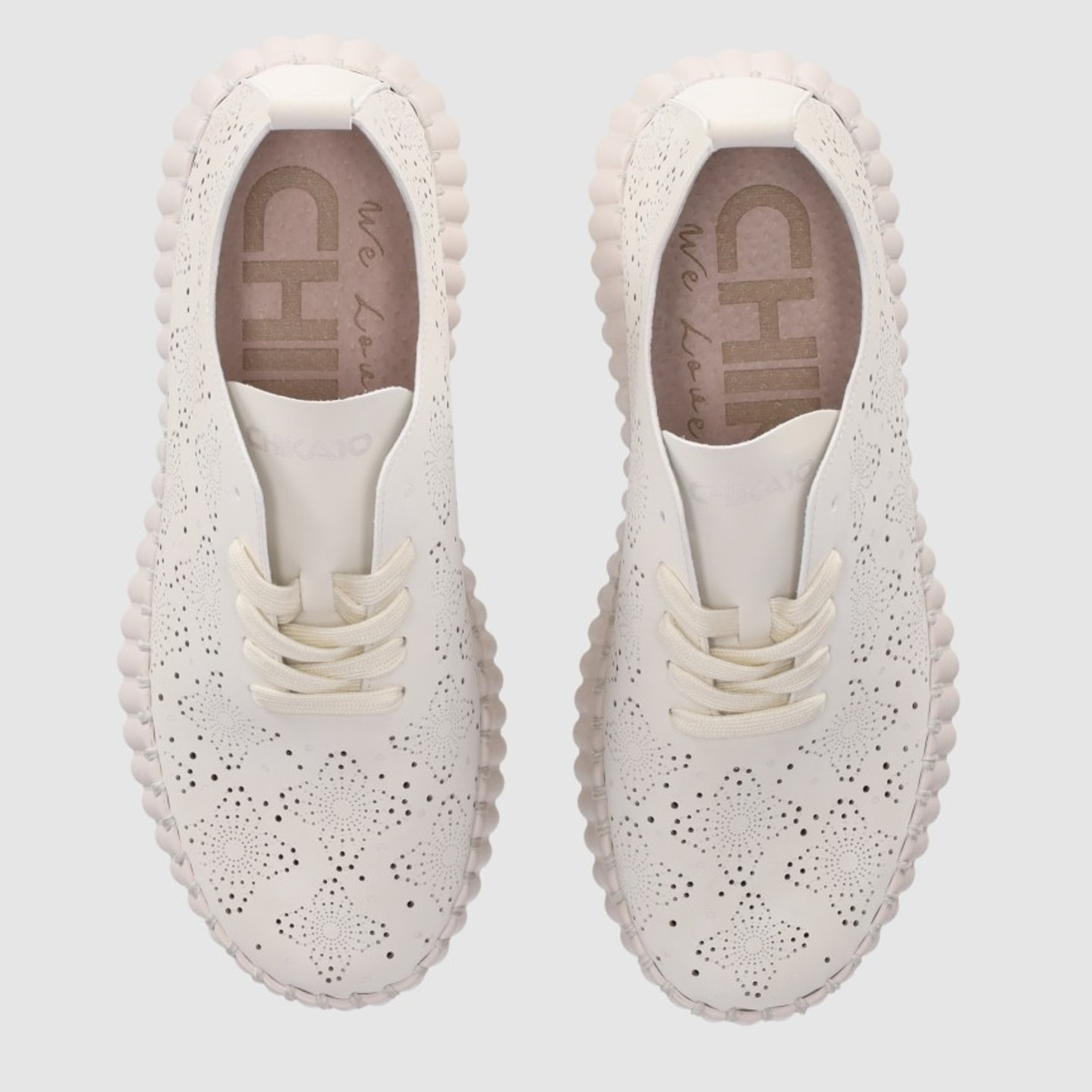 Zapatos de Piel Sintética - Beig - Tacón: 3 cm