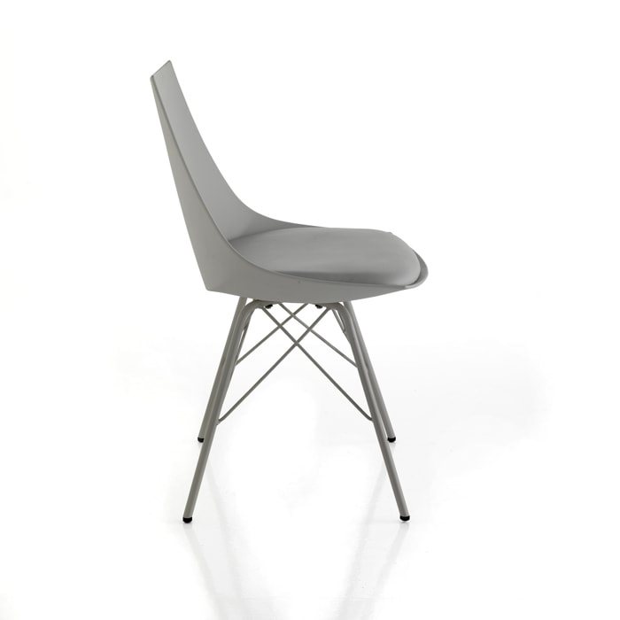 Tomasucci Lot de 2 Chaises KIKI GRISE