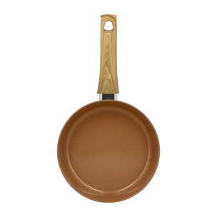 Poêle 20cm avec revêtement céramique noisette - tous feux COLORAMA