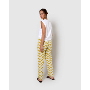 Pantalón viscosa baixas limón