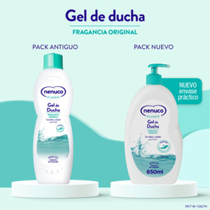 Nenuco Classic Gel de Ducha para Adultos y Niños, Fragancia Original, Pack 2x650 ml