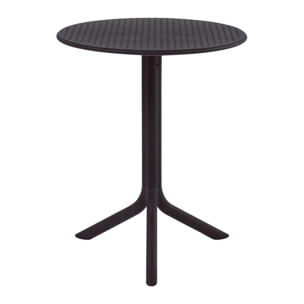 Tavolo alto da esterno in polipropilene 60x60x75cm nero – Coimbra