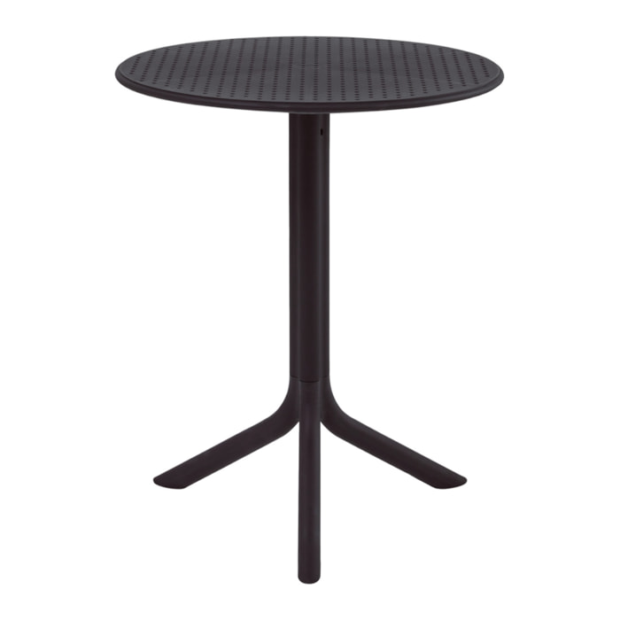 Tavolo alto da esterno in polipropilene 60x60x75cm nero – Coimbra