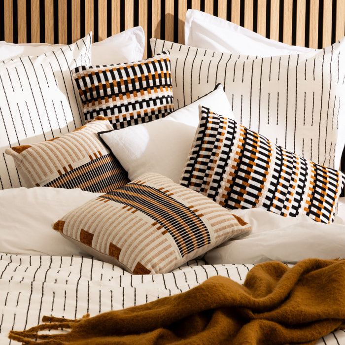 Coussin "Jangwa" jacquard lin 40x40cm