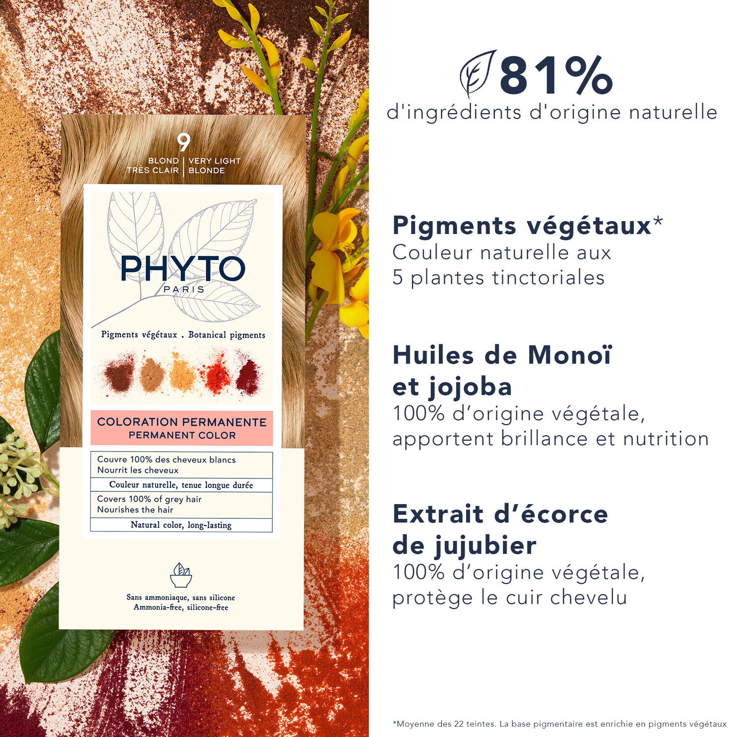 Coloration - Kit Coloration Permanente - 9 Blond Très Clair