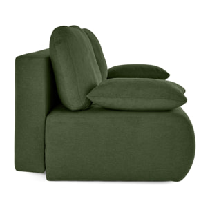 Harper - canapé 3 places convertible avec coffre en tissu texturé - Vert