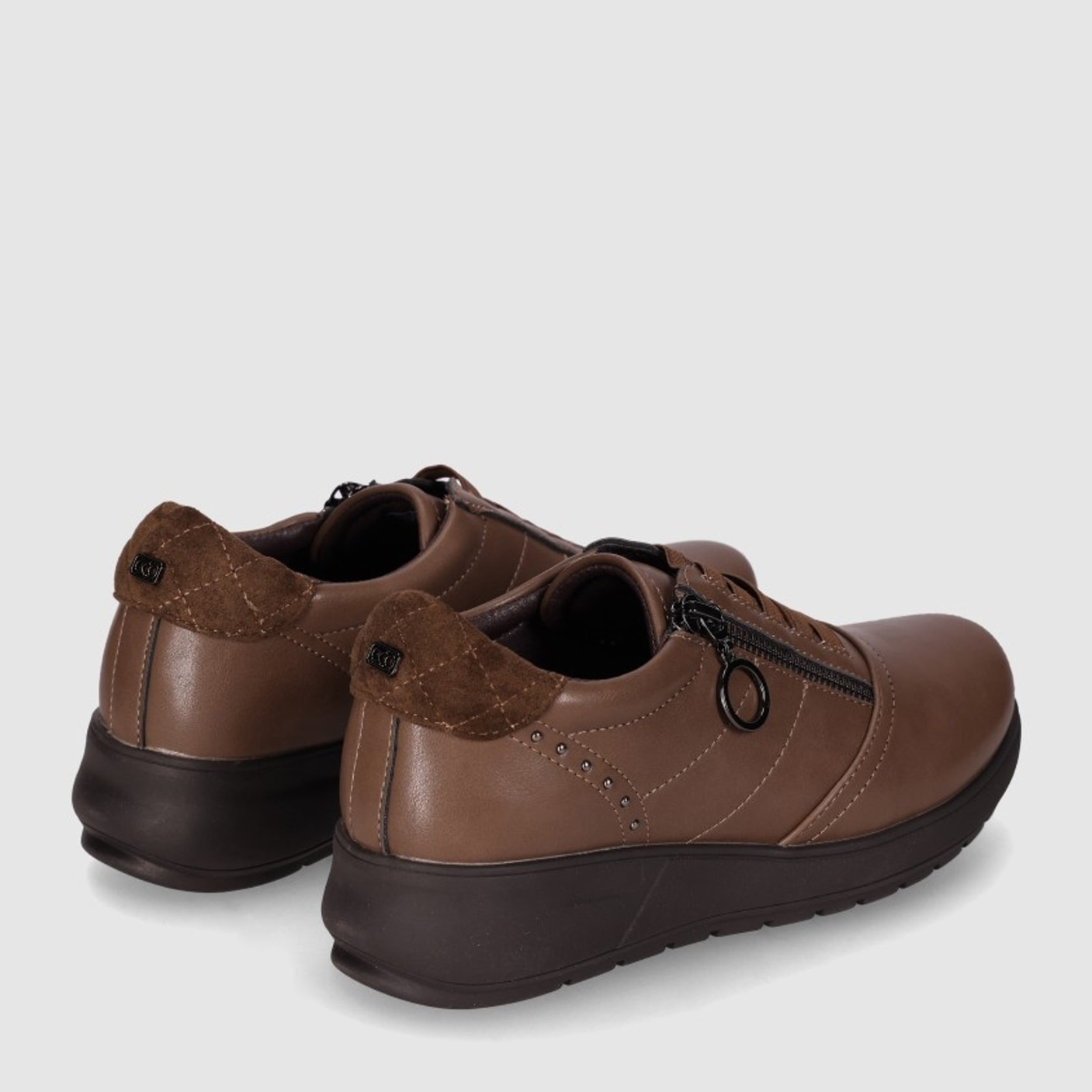 Zapatos - Taupe - Tacón: 3 cm