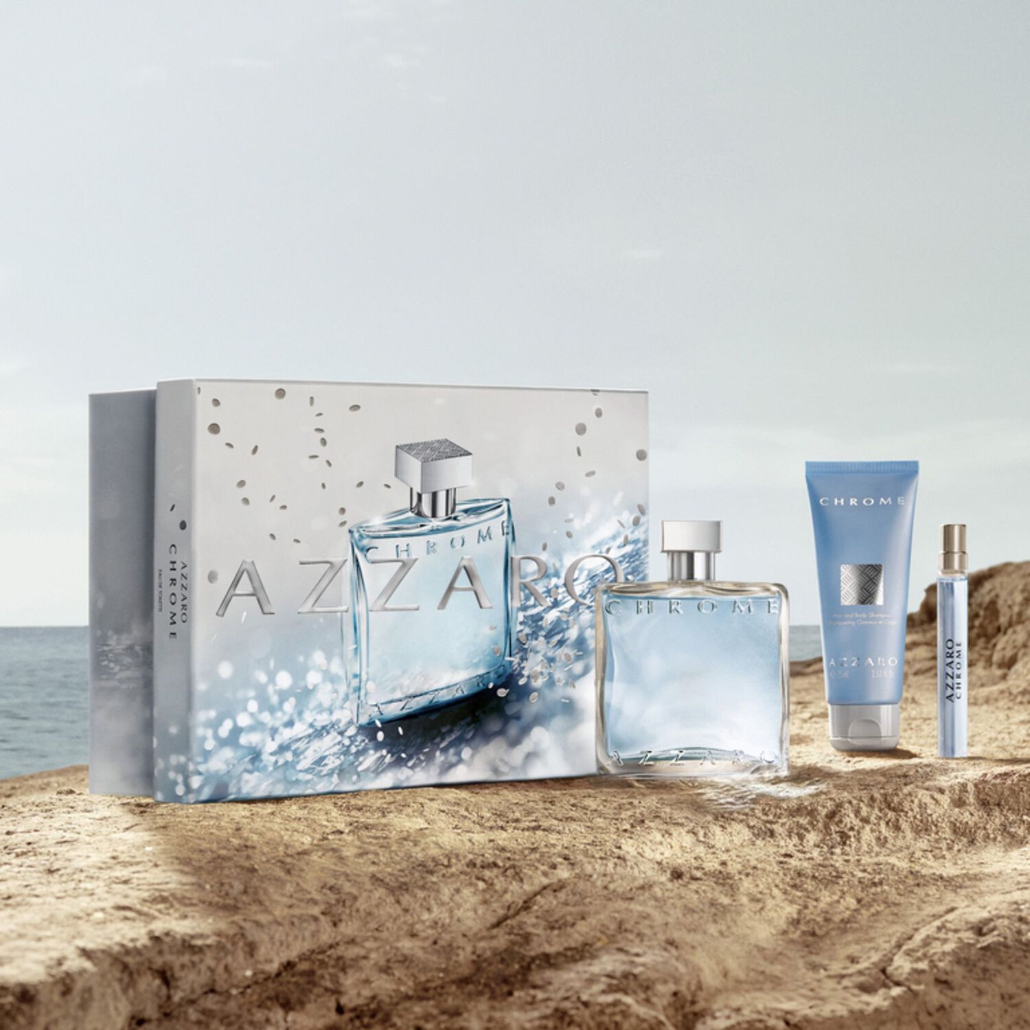 Chrome - Coffret Eau de Toilette 100 ml +10 ml + Gel Douche Corps et Cheveux 75 ml