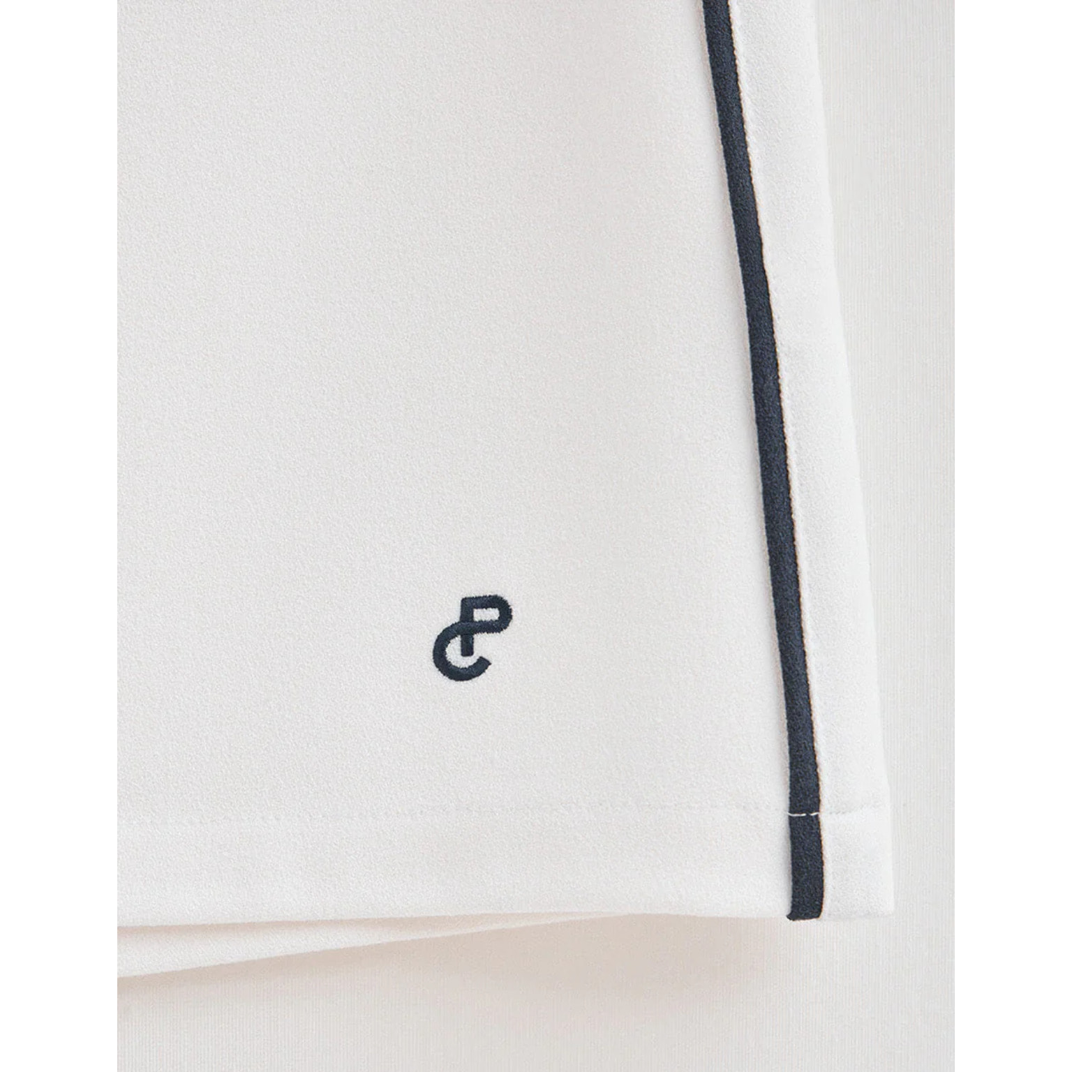 Gonna bianca June con monogramma ricamato