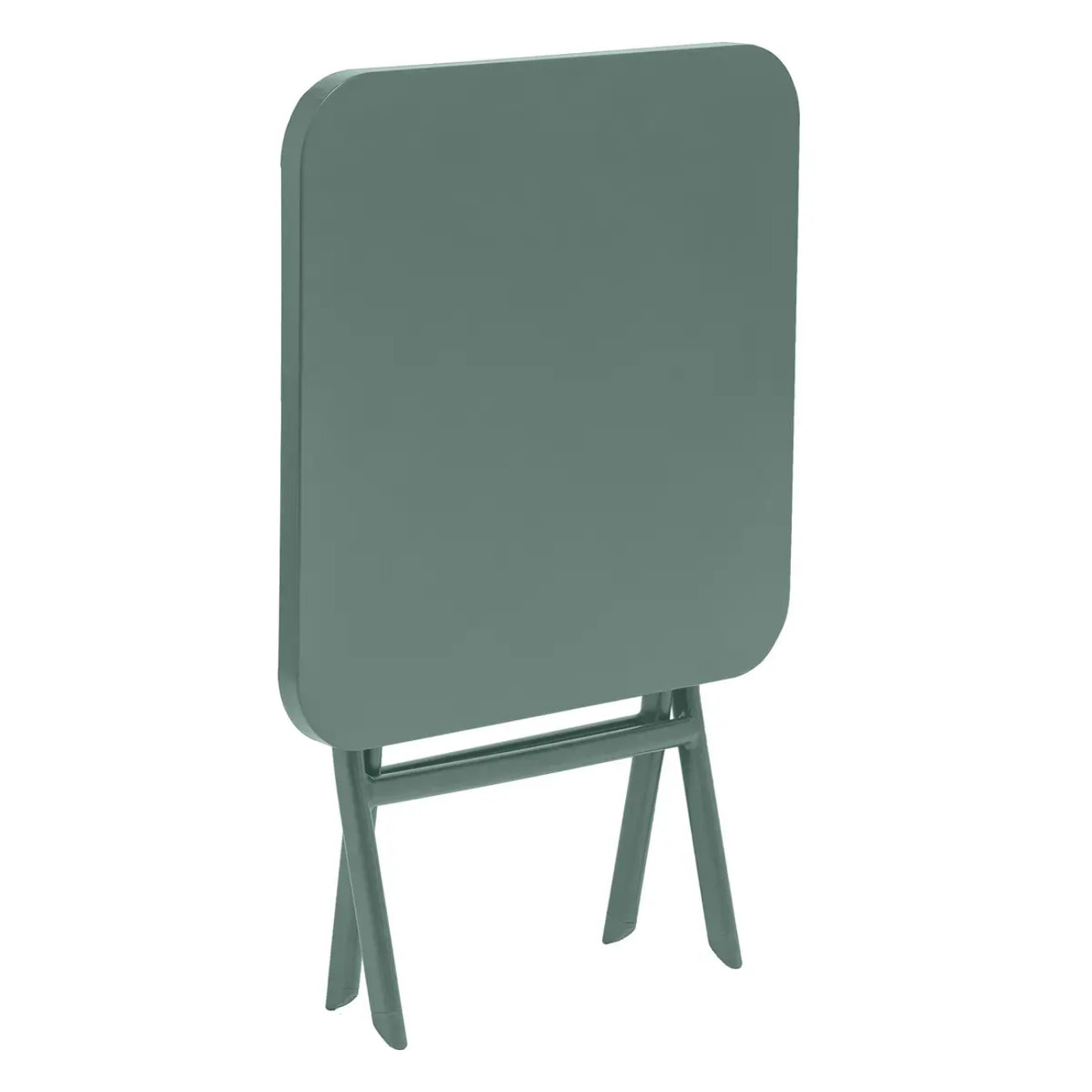 Table d'appoint de jardin carrée "Greensboro" vert olive 40x40cm en acier traité époxy