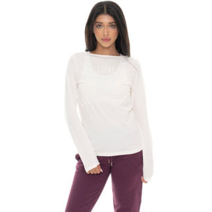 Camiseta de manga larga para mujer con estampado Leone 1947 Never Without