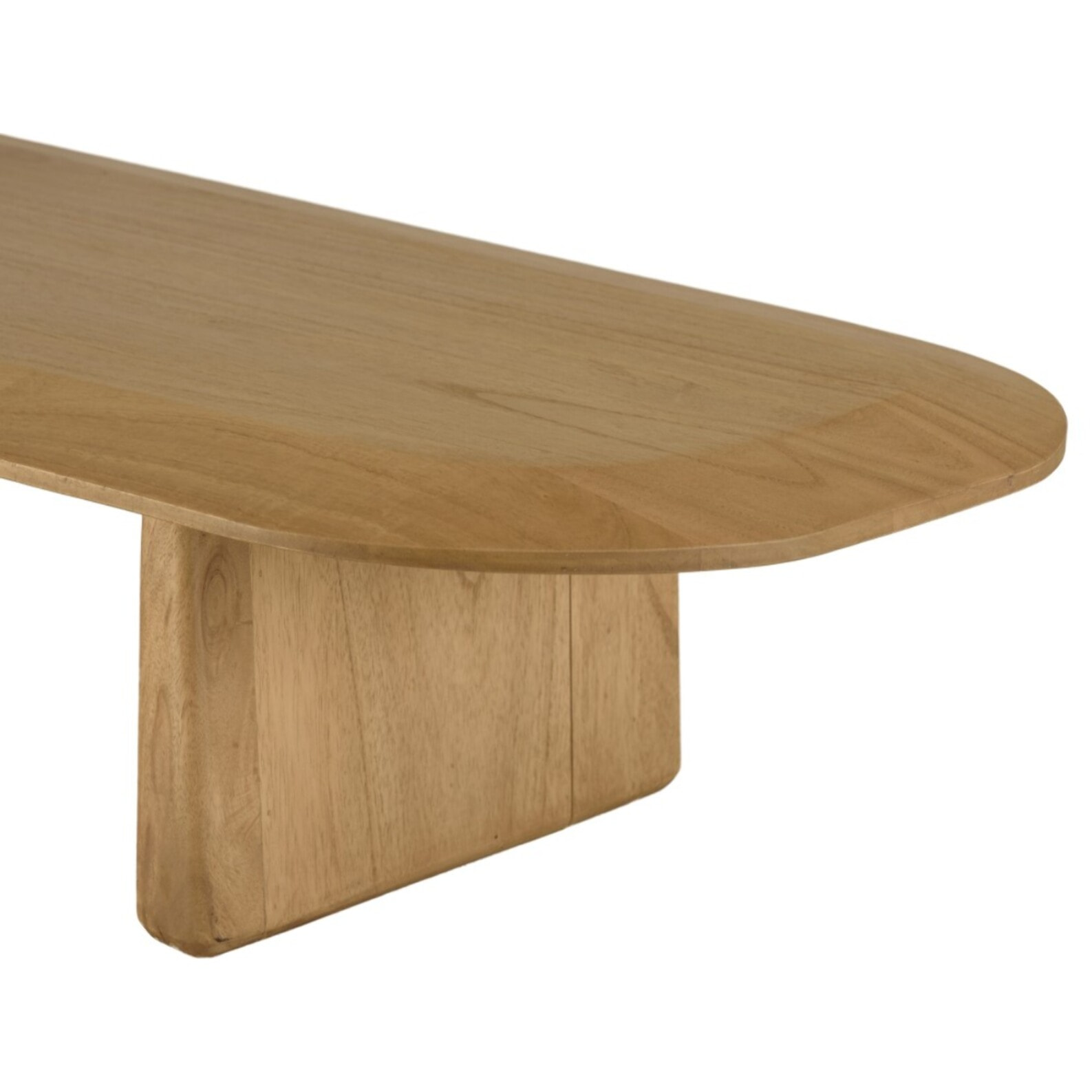 AMY - Table basse organique L147xH28cm en bois de mindi