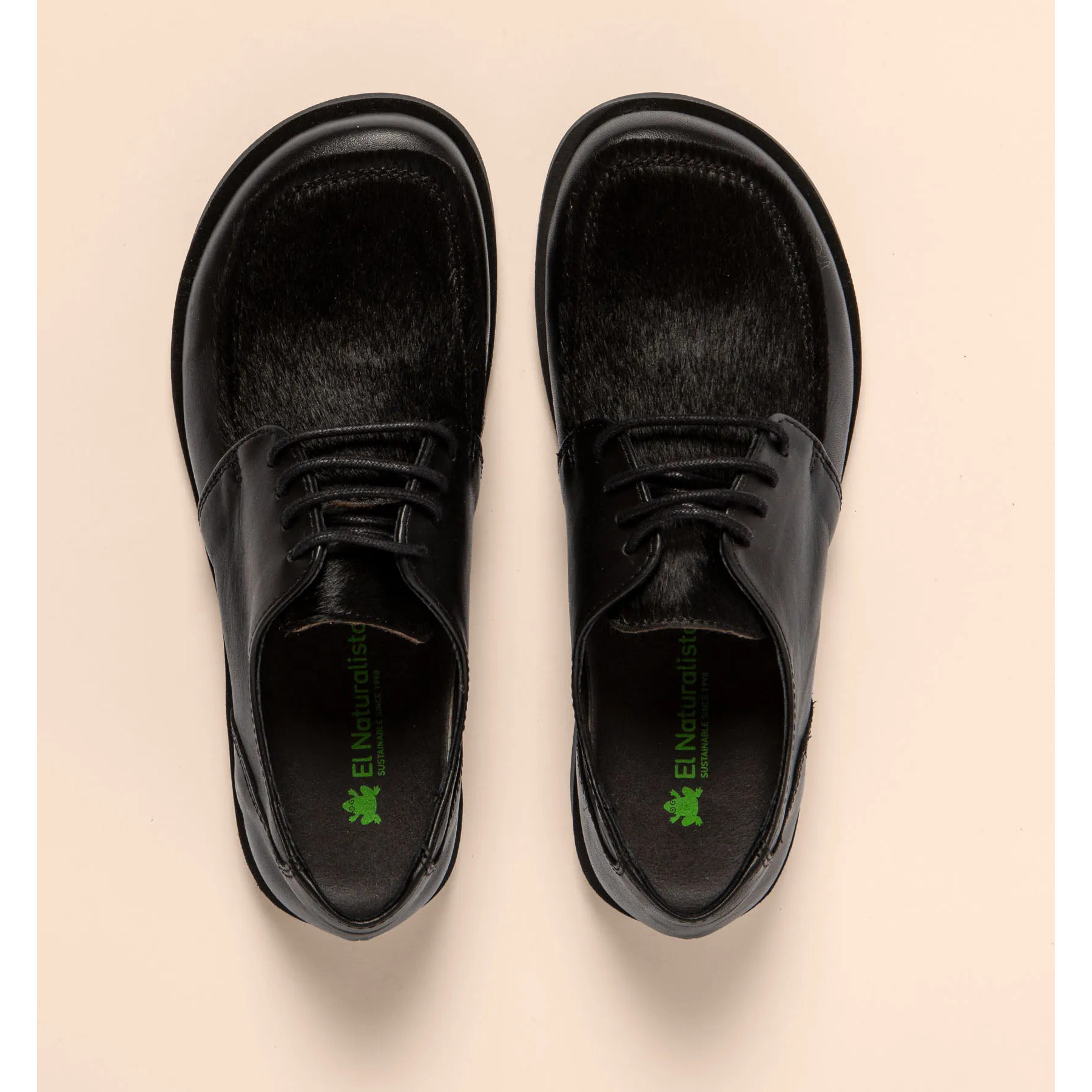 Zapatos N5876P SOFT NAPPA-POTRO BLACK / ARENISCA color Black