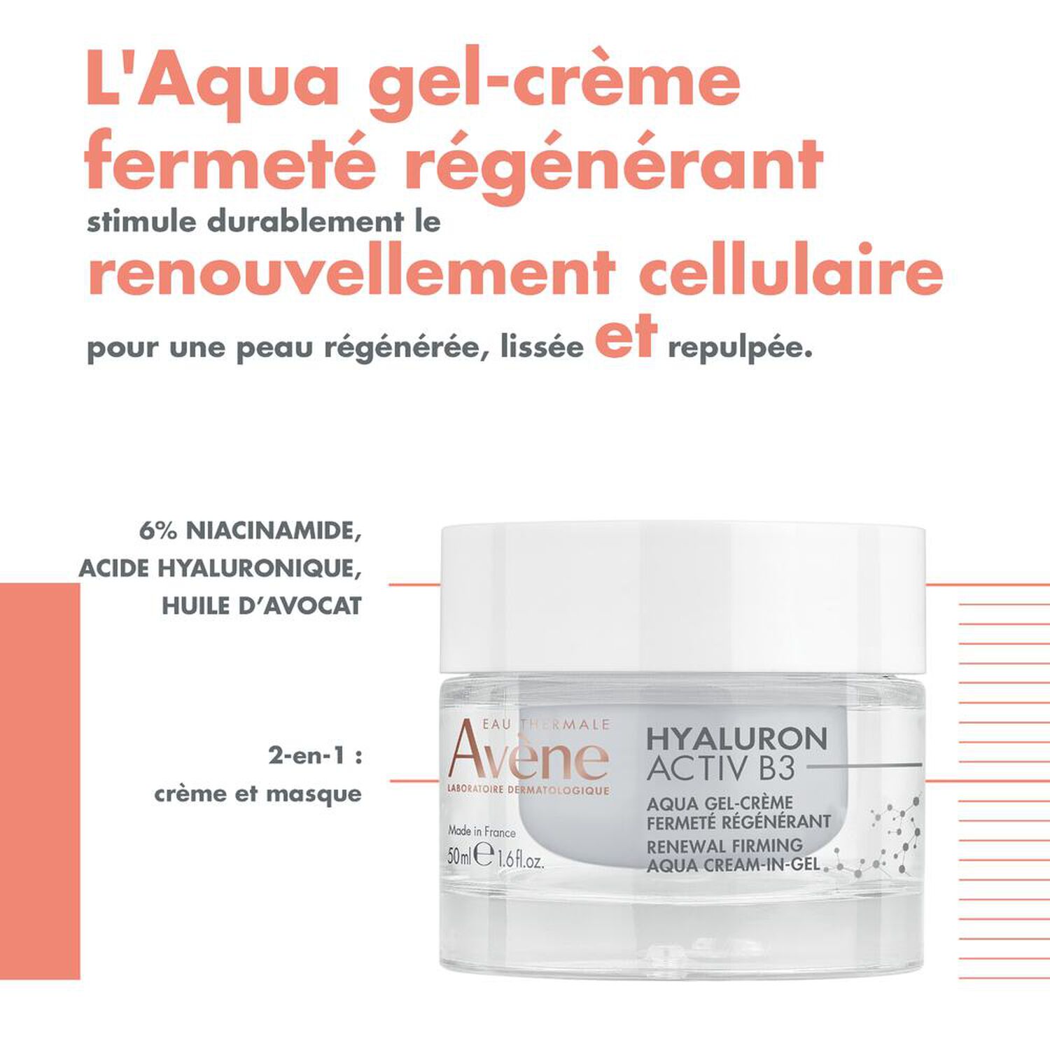 Hyaluron Active B3 - Aqua Gel-Crème Régénération Cellulaire