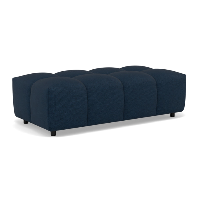 Adelaide - pouf en tissu texturé - Bleu