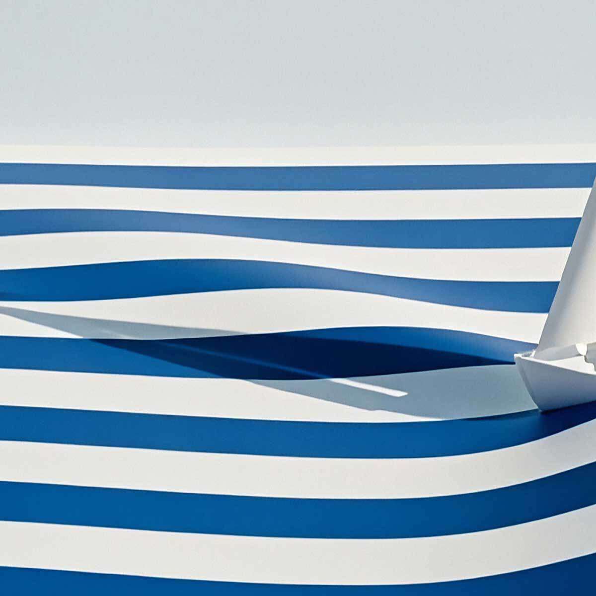 Affiche encadrée voilier graphique Affiche + cadre en métal - Noir