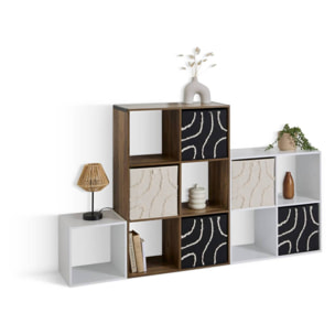 Boîte de rangement Mix'n modul 31x31cm relief bali noir