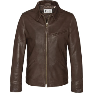 LC952 SHORT CLASSIC JACKET COWHIDE Marrone