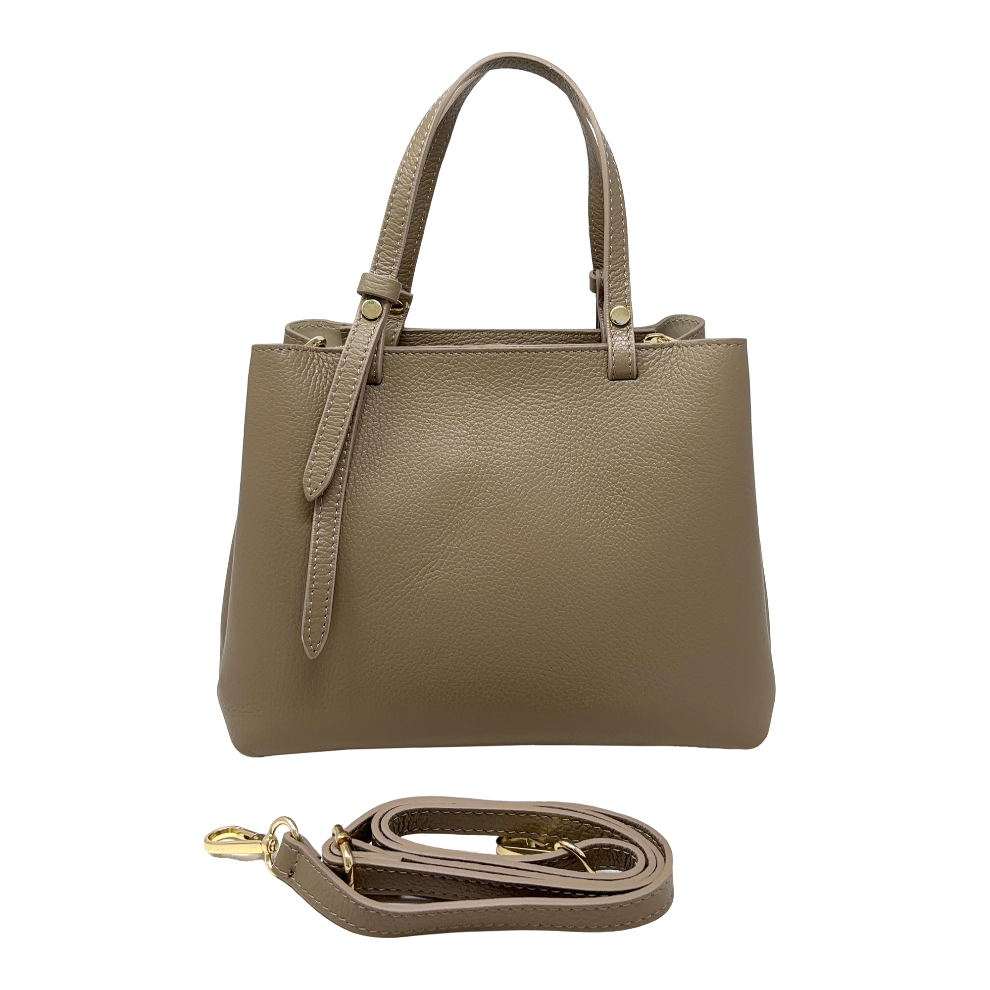 Borsa a Mano Elegante da Donna in Pelle Martellata con Tracolla
