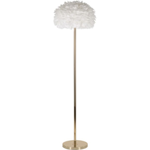 LAMPADA DA TERRA FEATHERS SLIM BIANCA CM Ø 43X170