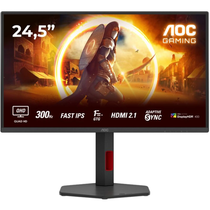 Ecran PC Gamer AOC Q25G4SR 25" QHD 300Hz Fast IPS HDR 400 Adaptive-Sync