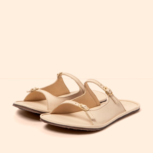 Sandalias N5684 SOFT NAPPA CREAM/ BARE SANDALS color Cream