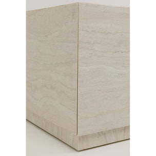 Table basse à tiroirs Travertino 80x60cm Kare Design