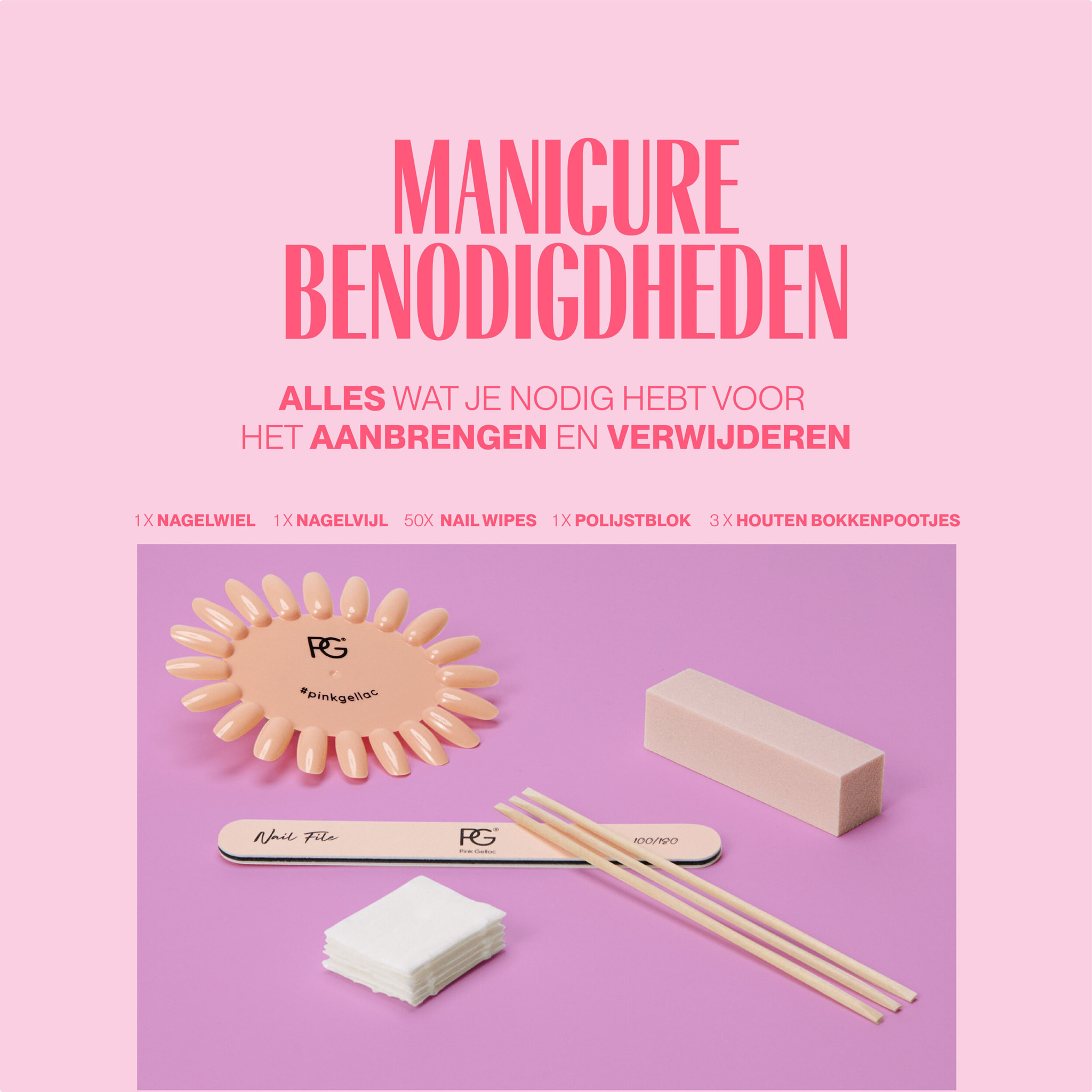 Kit de manucure avec lampe UV LED rose