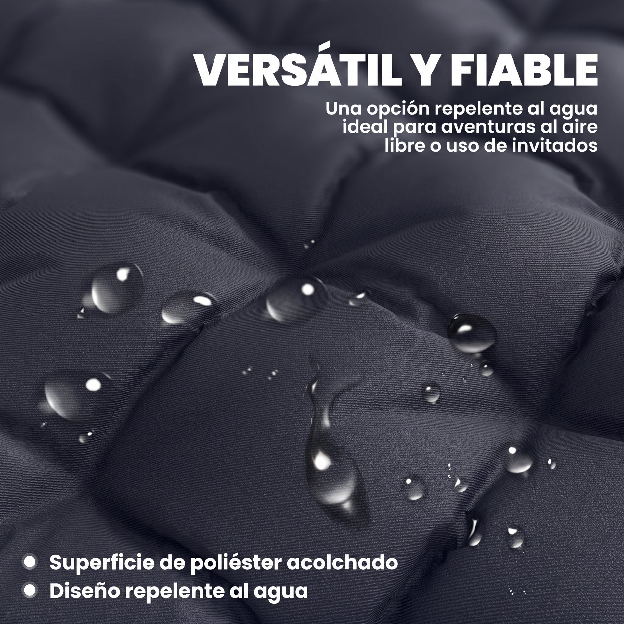 Esterilla de Camping Plegable, Colchoneta de Camping Portátil con Correas, Antideslizante, Grosor 8 cm, para Cama de Camping, Tienda, Viajes, Gris Oscuro