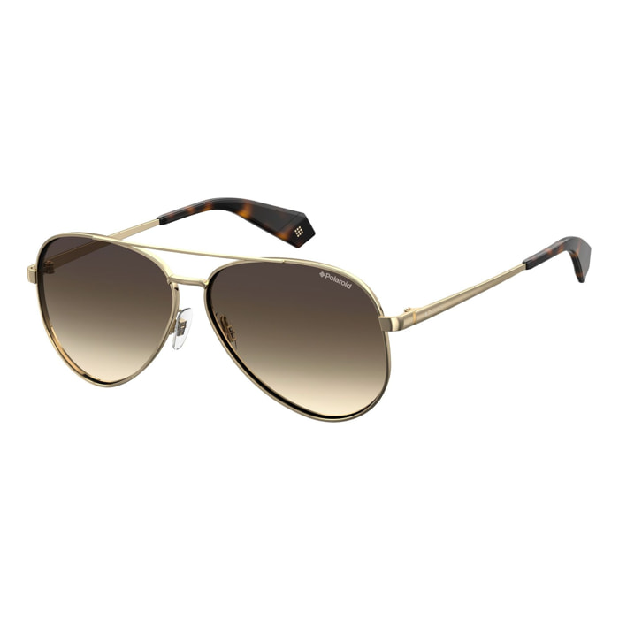 Polaroid - lunettes de soleil - doré - Couleur des verres : dégradé marron - indice solaire : prote