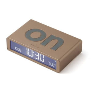 Réveil LEXON Flip Classic Rechargeable en USB-C Or