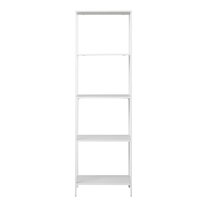 Libreria Vita a 5 ripiani, telaio bianco in acciaio 51×35×170 cm