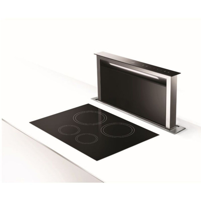Hotte plan de travail ROBLIN ZELIE 900 VERRE NOIR