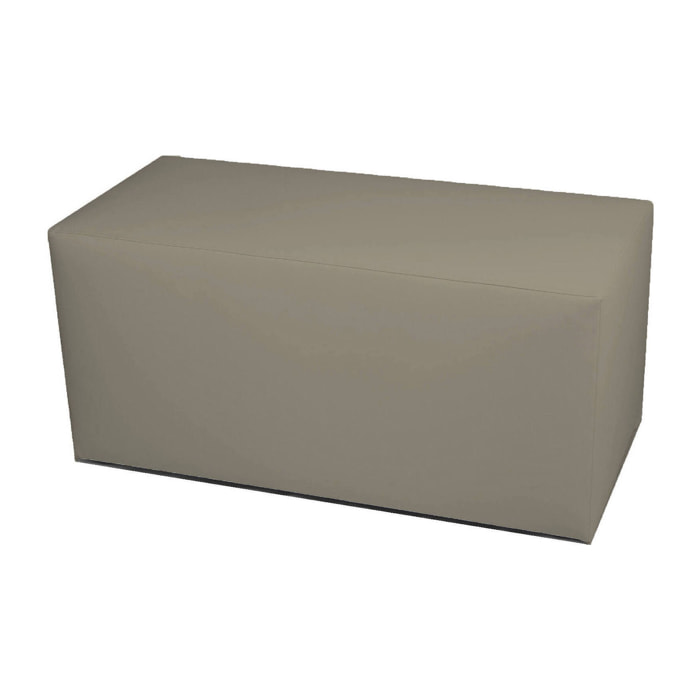 Pouf București, Poltrona multiuso, Poltroncina sacco, Pouf poggiapiedi, Made in Italy, 40x90 h42 cm, Tortora