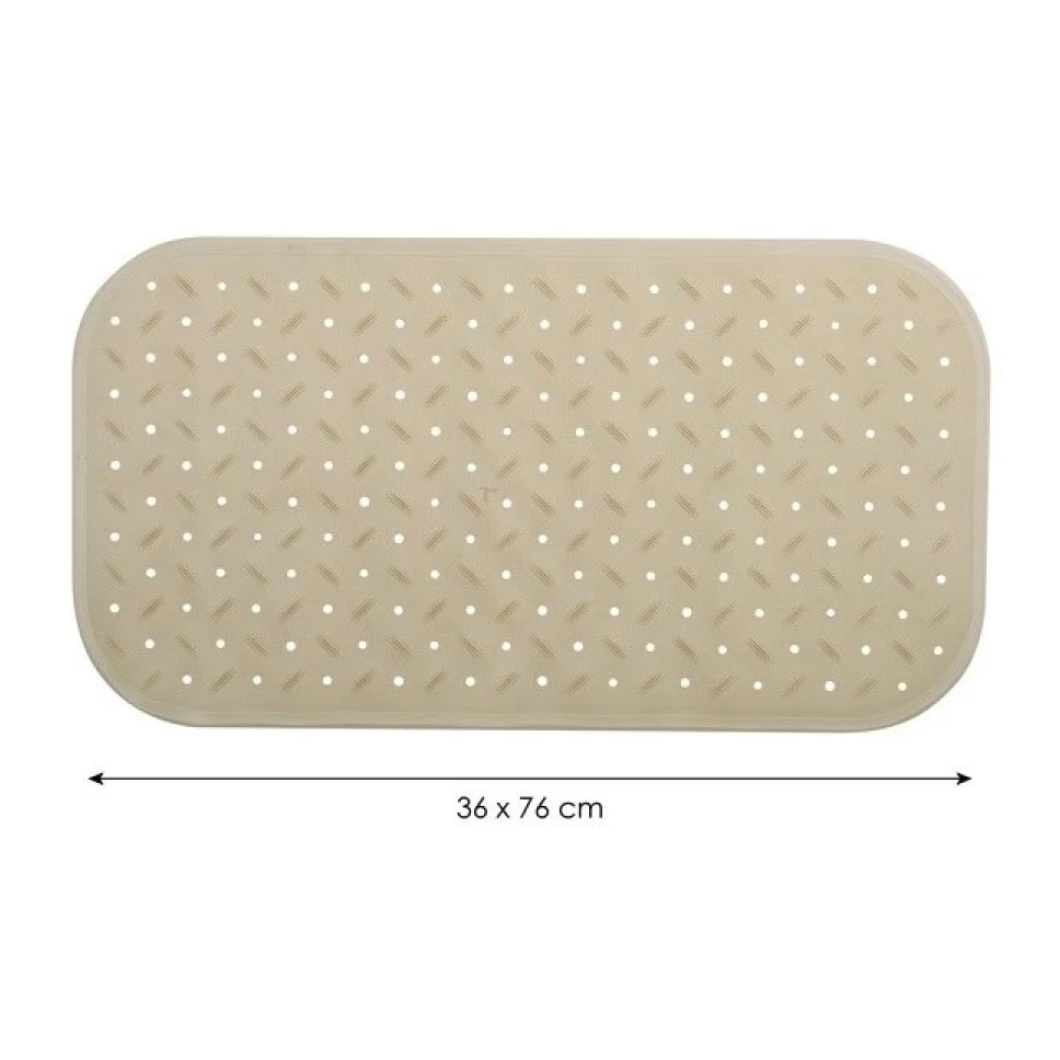 Tapis Fond de baignoire antidérapant Caoutchouc CLASS 36x76cm Beige MSV